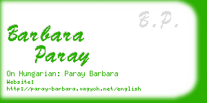 barbara paray business card